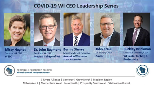 COVID-19 WI CEO Leadership webinar graphic
