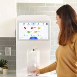 Bevi Dispenser and woman